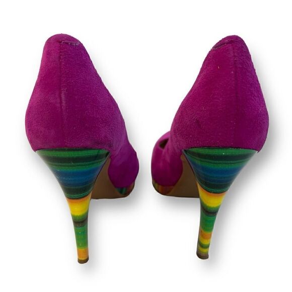 Nine West Rocha Pink Suede Pumps Size 6.5 - Picture 3 of 8